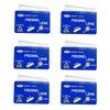 MagDepo 6 Pack Credit Card Size Magnifier Ruler Fire Starter Magnifying Glass Wallet Pocket Magnifier for Reading Small Print, Map, and Book-Blue