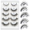 5 Pairs Self Adhesive Eyelashes 5 Styles Fluffy Self-adhesive False Eyelashes, Wispy Natural Lahes Waterproof & Sweatproof Reusable No Glue Needed,by Anforlin