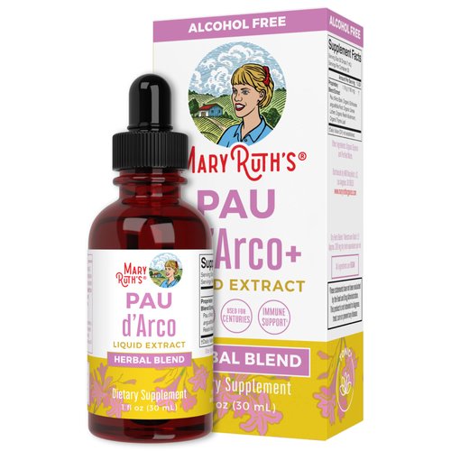 MaryRuth Organics PAU d'Arco Bark Liquid Herbal Supplement | Immune Support, Digestive & Gut Health | Echinacea, Usnea Lichen, Reishi Mushroom, Thyme Leaf | Vegan, Non-GMO | 1 Fl Oz, 1 Month Supply