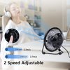 Zuvas Desk Fan Quiet Small USB Fan 360° Rotation Portable Table Fan 2 Speed Mini Personal Fan Air Cooling Electric Fan for Home Office Bedroom Travel Camping, 4 inch Black