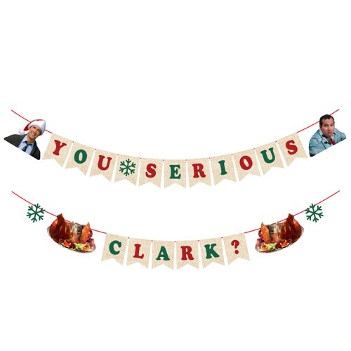 National Lampoons Christmas Vacation Decorations, Funny Christmas Party Banner Decor Supplies, Ugly Christmas Sweater Party Decorations, Christmas Vacation Merchandise Gifts - You Serious Clark