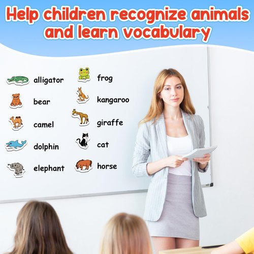 Kasfalci 40 Animal Magnets,Refrigerator Fridge Magnets for Kids,Magnetic Animal Toys for Toddlers,Learning Games,Speech Therapy Toys for Preschool Kindergarten Classroom,Educational Toys for Kids 3+