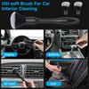 Gecotiti 9 Pcs Car Detailing Brush Set No Scratch for Clean Interior or Exterior, Dashboard, Air Vent, Leather Seats, Emblems, Tires, Engine Bay (6 PCS Replacement Brush Head)