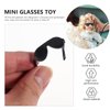 TOYANDONA 80pcs Doll Sunglasses Mini Plastic Dolls Sunglasses Black Sunglasses for Dollhouse DIY Crafts Dollhouse Accessories Decorate, 3X2.6X1CM