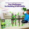 Marble Genius Marble Rails Booster Set: 30 Piece Marble Run (includes 12 Plastic Marbles), Add-Ons for Marble Rails Building Sets, with Online App and Full-Color Instructions, Ages 8 and Up