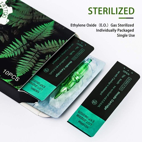 Ambition TREX Cartridges #12 Standard 15RM Disposable Tattoo Needles 15 Curved Magnum Medium Taper 1215RM 20Pcs for Rotary Tattoo Machine Supply