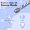 C12rtive Nail Drill Bit,Cylinder Diamond Carbide Cuticle Remover Bit,3/32" Shank,Professional Diamond Carbide Nail Drill Bit for Acrylic Gel Nails,Home Salon & DIY(Medium)