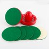 BQSPT 94mm Air Hockey Mallet Felt Pads Replacement Air Hockey Pushers Pads Green Self Adhesive Felt Sticker for 96mm Air Hockey Pushers Handles Paddles Accessories(16 Pack)
