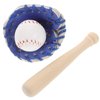 TOYANDONA Mini Baseball Bat Miniature Toy Miniature Baseball Bats Gloves Kit Miniature Dollhouse Accessories Simulation Tiny House Baseball Decorations Mini Baseball Bat Glove and Ball