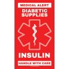 Insulin - Diabetic Supplies Medical Alert Equipment Luggage Tag - Handle with Care, DOT and ACAA regulations (MELT-119) Quantity (2)