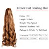 TRESKIIO 9 Packs 24 inch French Curl Braiding Hair Pre Stretched Wavy Synthetic Hair Extensions Premium french curly braiding hair expression pre stretched braids french curls crochet hair,30