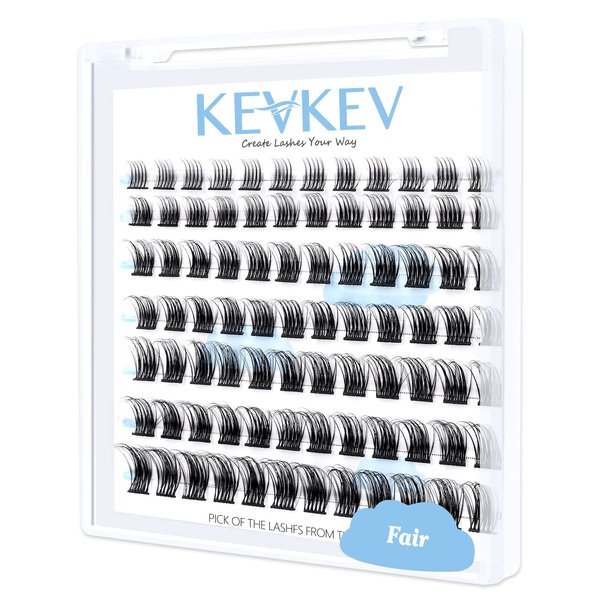 Lash Clusters 84 Pcs Cluster Lashes Eyelash Clusters DIY Cluster Eyelash Extensions Individual Lashes Thin Band & Soft (Fair,D-8-16mix)