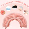 3 Pack Silicone Body Scrubber, Silicone Loofah Soft Exfoliating Body Scrubber, Silicone Body Brush Bath Shower Scrubber for Body, 2 in 1 Bath and Shampoo Wash Brush for Skin Exfoliation Men Women