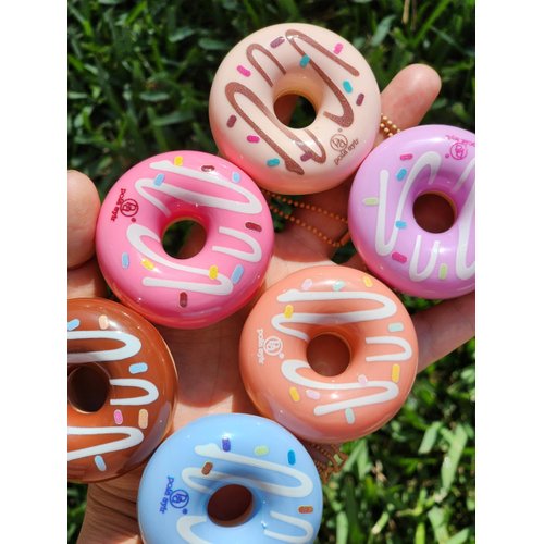 Glam Lux Beauty Bundle Pola Aylr Donut Worry Set of 6 Cute Lip Gloss Keychains For Kids, Girls & Women Party Favors Novelty Hydrating Assorted Fruit Scented Donut Birthday Gifts