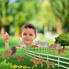 8 Pcs 2-5" Wild Life Animals Figure Playset, Realistic and Highly Detailed Tigers, Lions, Leopards Figurine with Cubs, Durable for Education and Fun Play, Perfect for Kids, Wild Animal Cake Toppers