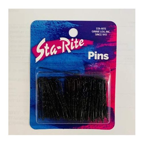 Sta. Rite 1 3/4" Hair Pins (100ct.) - Black - Tipped, (Made in USA)