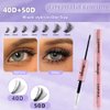 DIY Lash Extension Kit 280 Pcs Lash Clusters Kit Individual Lashes Natural 9-16mm D Curl with Bond Seal Tweezers Pearl Stickers False Eyelash for Beginner Eyelash Extensions at Home (40D+50D)