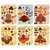 OHOME Thanksgiving Stickers - Thanksgiving Crafts for Kids - DIY Turkey Stickers,Kids Thanksgiving Games Gifts Activities Party Favors Supplies | Thanksgiving Decorations (24 Sheets)