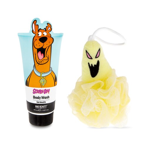 MAD Beauty, Scooby-Doo Body Wash Set, Ghost Shaped Puff, Passionfruit Body Wash, Relax & Unwind, Great Gift, Classic Cartoons