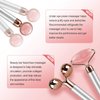 3-IN-1 Electric Jade Roller 3D Roller Facial Roller & Face Massager, Rose Quartz