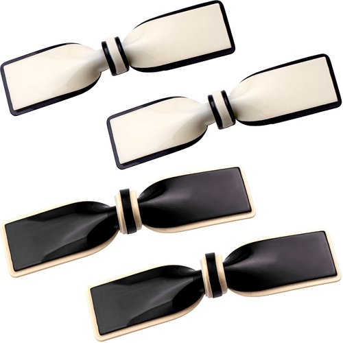 PAGOW 4 PCS Hair Clips, Kawaii Metal Alligator Hairpins, Teeth Bow Hair Clips, 2.45 inch Resin Hair Accessories For Hairdressing Salon, Women, Girls