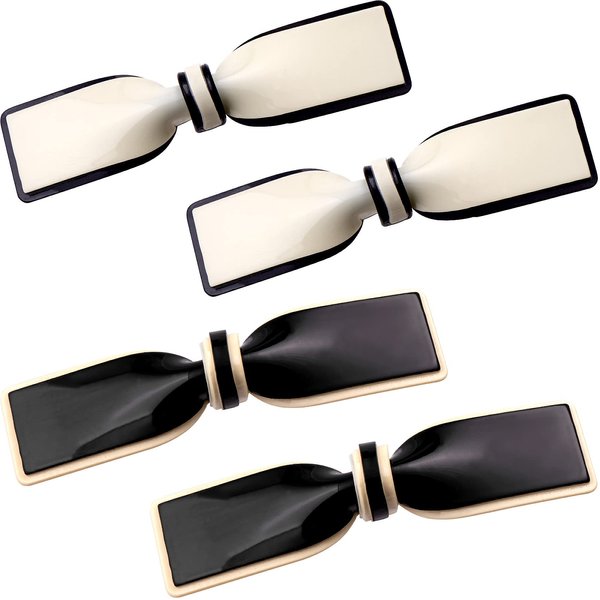 PAGOW 4 PCS Hair Clips, Kawaii Metal Alligator Hairpins, Teeth Bow Hair Clips, 2.45 inch Resin Hair Accessories For Hairdressing Salon, Women, Girls