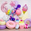 Ice Cream Birthday Decorations, 5 Pcs Dokuna Ice Cream Balloons 6th Birthday Decorations for Girls, Giant Number 6 Foil Mylar Balloon, 6 Years Old Ice Cream Theme Birthday Party Supplies Decor (6th)