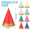 Panitay 40 Pcs Colorful Mini Party Hats Small Party Hats for Stuffed Animals Paper Cone Tiny Birthday Hats (Classic)
