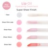 MCoBeauty Lip Oil Hydrating Treatment, Sheer Rose, Moisturizing Shine for Naturally Beautiful Lips, Vegan, Cruelty Free Cosmetics