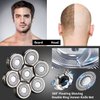7 Blades Head Shaver Replacement Heads Electric Shaver Universal Replacement Blade Head Electric Razor for Men (7D Silvery)