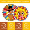 Thanksgiving Turkey Plate Party Supplies Include 50 Plates, 50 Napkins for The Thanksgiving Day Birthday Party Decoration Serves 50