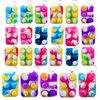 HOZKEAP Bulk Mini Pop Fidget key chains，Birthday party Favors Supplies and Student Prizes Gifts 24 Packs