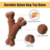 Peanut Butter Flavored Nylon Dog Bone- Indestructible Chew Toy for Aggressive Chewers, Puppy Teething & Dental Hygiene - Small Dog Toys to Keep Them Busy, Indestructible Dog Toy, Best Dog Toys