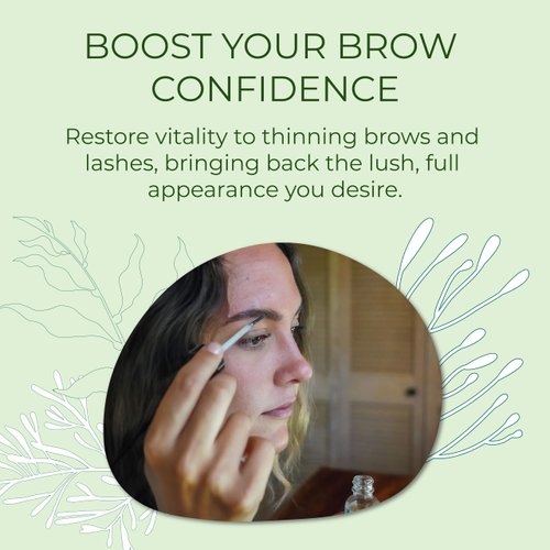 Sea El Castor Lash & Brow Serum Organic Castor Oil Rosemary Oil & Black Seed Oil Hair Conditioner - Eyelashes & Eyebrow Thickening & Growth Essentials for Women & Men - 1 fl oz Bottle