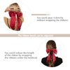 Hair Scrunchies with Bow Elastic Hair Ribbons Satin Hair Ties Bowknot Ponytail Holder Hair Scarf with Solid Color For Women Girls (Navy + wine red + black)