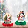 Christmas Table Decorations Christmas Honeycomb Table Centerpieces for Christmas Party Decorations, 9 Pcs