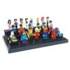 Display Case for Minifigure Action Figures Blocks, Display Box Storage for Lego Minifigures, Fit for Lego Lovers,Black