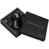 Prestige Import Group Cyclone Wind Resistant Triple Torch Cigar Lighter with Punch Cutter - Color: Chrome with Black