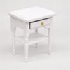 Mini House Furniture 1pc Dollhouse Miniature Furniture Bedroom Night Stand Small Side Table White Wood Bedside Table Handcraft DIY Model