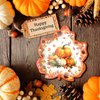 50Pcs 9" Thanksgiving Fall Themed Paper Plates Autumn Celebrate Party Tableware Orange Leaves Disposable Dessert Paper Plates Set Thanksgiving Fall Theme Paper Plates Festival Party Supplies