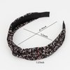 Amariver 4 Pcs Knotted Headbands for Women Floral Headband Boho Hair Band Black Pink Beige Curry Fashion Head Band Elastic Trendy Headbands Stylish Hair Accessories for Women Girls