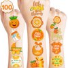 Orange Temporary Tattoos 10 Sheets 100 PCS Little Cutie Baby Shower Party Decorations Favors Supplies Oh Baby Theme Birthday Stickers Christmas Gifts for Boys Girls Class School Prizes Carnival