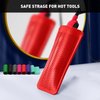 ZAXOP Resistant Silicone Mat Pouch for Flat Iron, Curling Iron,Hot Hair Tools (Red)