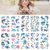 Baby Shark Temporary Tattoos Sticker 10 sheets Cute Sea Shark Tattoo Stickers for Party Supplies, Waterproof Tattoos