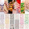 Whaline 18 Sheets All Holiday Nail Art Stickers Christmas Nail Decals All Season Fall Christmas Winter Valentine 4th of July Self-Adhesive Nail Decals for Xmas DIY Manicure Party Decor