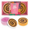 MAD BEAUTY Ms. Behave Nice Buns! Booty Scrub Set, Wildberry Sugar Scrub & Cinnamon Bun Sponge, Removes Dead Skin for Smooth, Baby-Like Skin