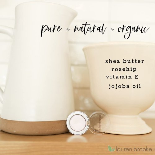 Lauren Brooke Cosmetiques Cream Eyeshadow | Natural Organic Eyeshadow, Richly Pigmented Eye Makeup, Creme Eyeshadow For Women (White Satin (Shimmer))