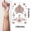 Henna Tattoos, Henna Temporary Tattoos Brown Waterproof Tattoo stickers for Women Wedding Party Festivals, & Parties Decoration Suppliers 6Sheets…