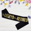HUBEISIYU The Legend Has Retired Sash, Officially Reitred Sash for Men and Women Gift idea for Retirement Party Decorations Supplies, Black + Gold(The Legend has Retired)