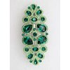 Faship Gorgeous Green Rhinestone Crystal Floral Hair Barrette Clip